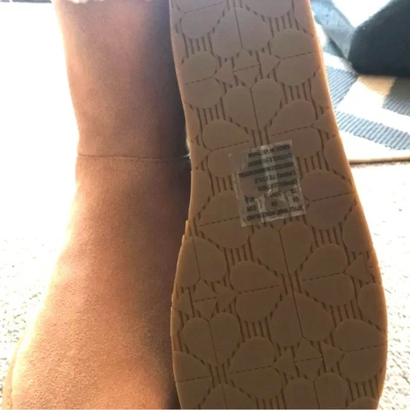 Kate Spade Boots, NIB, Nubuck Short Boots, Ugg type, Warm, Bow & Logo